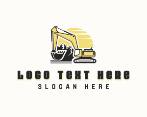 Excavator Heavy Equipment logo