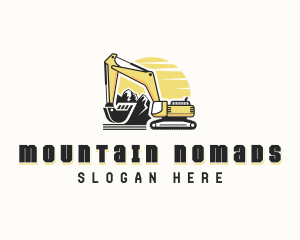 Excavator Heavy Equipment logo design