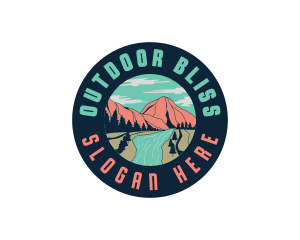 River Mountain Nature logo design