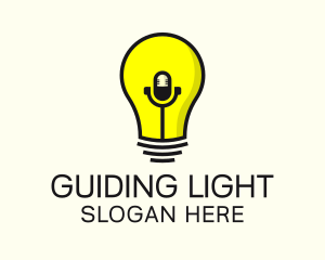 Podcast Idea Bulb  logo design