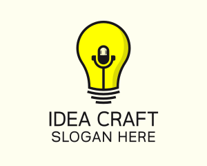 Podcast Idea Bulb  logo design