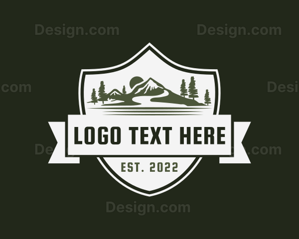 Mountain Hiking Adventure Logo