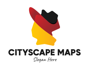 Germany Flag Map  logo design