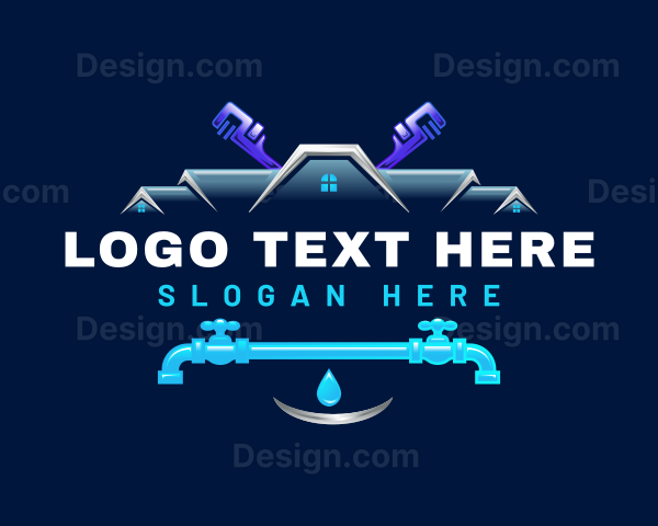 House Plumbing Faucet Logo