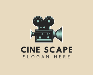 Vintage Cinema Camera  logo design