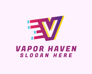 Speedy Motion Letter V logo design