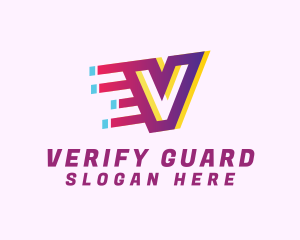 Speedy Motion Letter V logo design