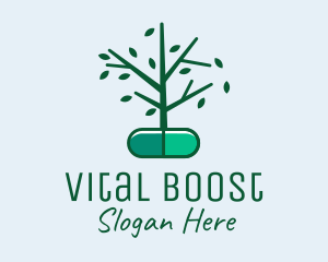Herbal Medication Capsule  logo design