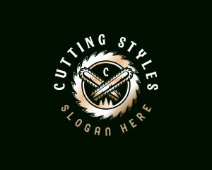 Saw Wood Cutting logo