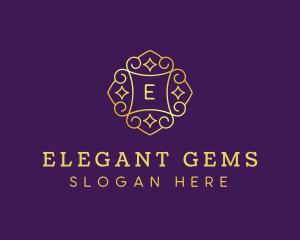 Golden Jewelry Gem logo design