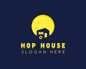 Truck House Moon logo design