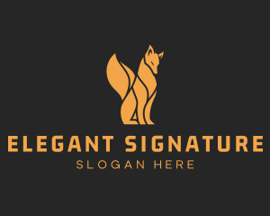 Elegant Wild Fox logo design