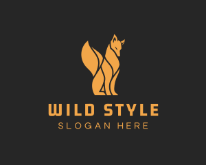 Elegant Wild Fox logo design