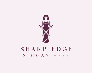 Woman Sword Warrior logo