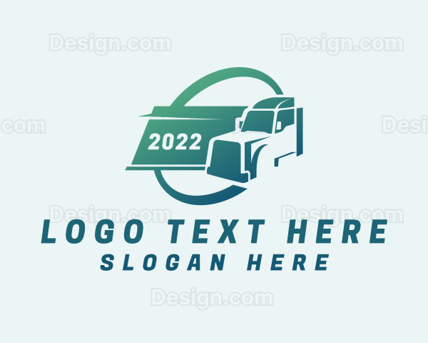 Gradient Delivery Truck Logo