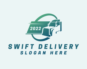 Gradient Delivery Truck logo design