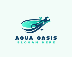 Swimming Pool Maintenance logo design