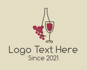 Minimalist Grape Wine logo