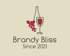 Minimalist Grape Wine logo design