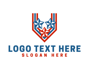 Patriotic Military Banner Logo