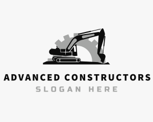 Gear Excavator Construction logo design