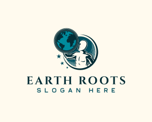 Atlas Man Earth logo design