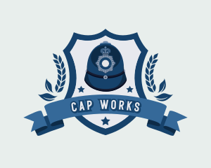 Police Officer Cap logo design