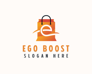 Retail Shopping Bag Letter  E logo design