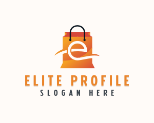 Retail Shopping Bag Letter  E logo design