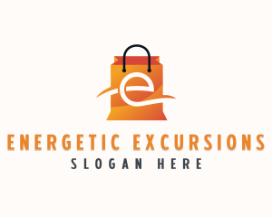 Retail Shopping Bag Letter  E logo design