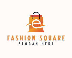 Retail Shopping Bag Letter  E logo