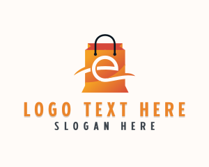 Retail - Retail Shopping Bag Letter  E logo design