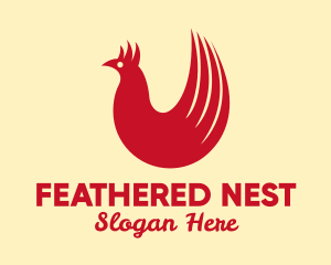 Red Hen Tail Feathers logo