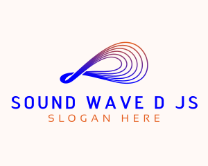 Gradient Loop Waves logo design