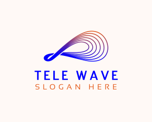 Gradient Loop Waves logo design