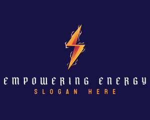 Electric Lightning Power logo design