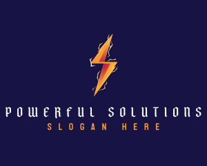 Electric Lightning Power logo design