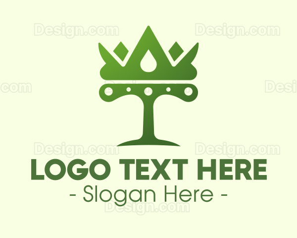 Green Tree Crown Logo