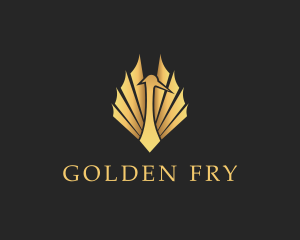 Golden Crane Wings logo design