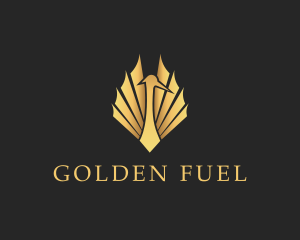 Golden Crane Wings logo design