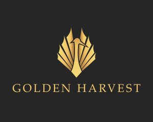 Golden Crane Wings logo design