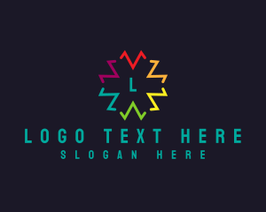 Multicolor Marketing Agency Logo