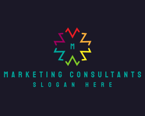 Multicolor Marketing Agency logo design