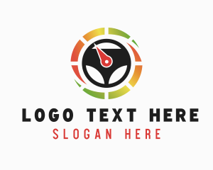 Steering - Steering Wheel Speedometer logo design