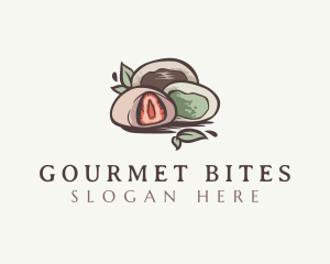 Sweet Mochi Dessert logo design