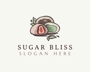 Sweet Mochi Dessert logo design