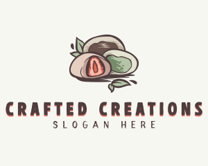 Sweet Mochi Dessert logo design