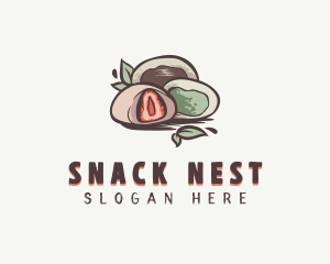 Sweet Mochi Dessert logo design