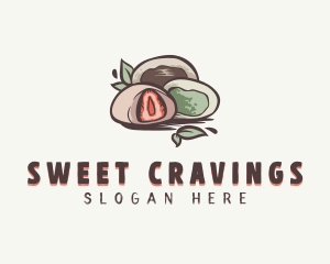 Sweet Mochi Dessert logo design