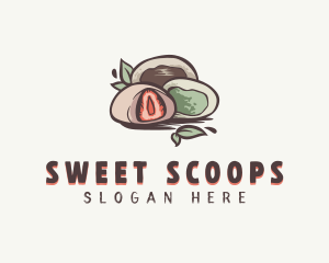 Sweet Mochi Dessert logo design